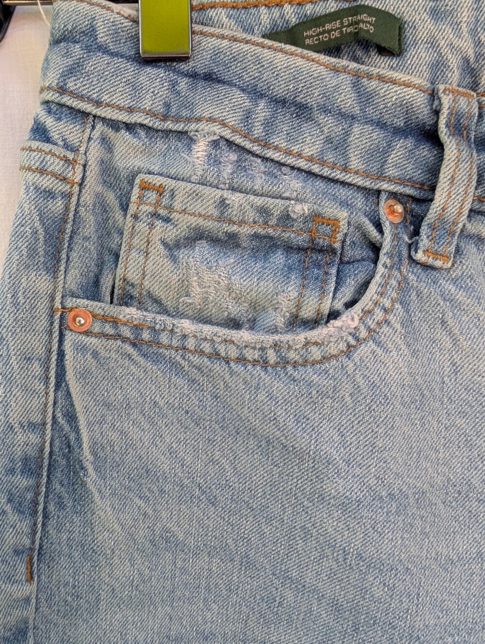 Wild Fable Medium Wash High Rise Straight Leg Denim Jeans Sz 6 - Picture 6 of 9